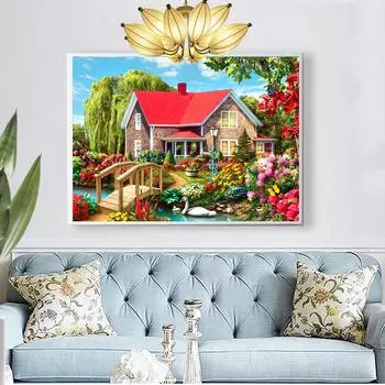 HC вышивка крестом DIY алмазная картина пейзаж вышивка крестом наборы схем для вышивки 25*35 cm