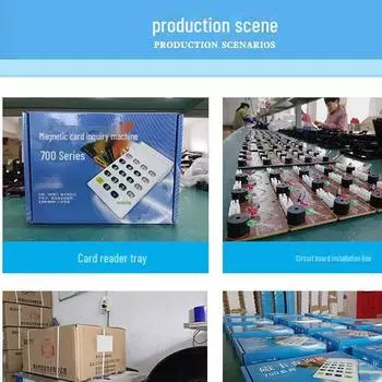 HCE702, HCE-702U Считыватель членских карт Gushen 702U, Short version, USB, With keyboard, 1 piece