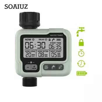 HCT-322 Автоматический таймер подачи воды, садовая цифровая ирригационная машина, интеллектуальный спринклер, используемый на открытом воздухе для экономии воды и времени