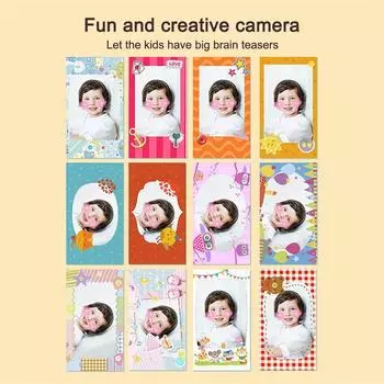 Hd 1080P Детская цифровая камера Мгновенная печать для детей Термопечатающая камера Мгновенная фотопечать Камера Фотография Видеокамера синий