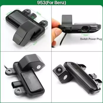 HD 1409 Fisheye Lens Starlight Night Vision Автомобильная камера заднего вида на ручке багажника для Mercedes Benz E-Class W212 W207 E200 E260 E300