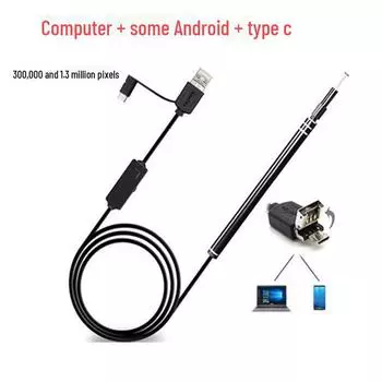 HD 3-в-1 ушной эндоскоп-ложка с разрешением 1,3 МП