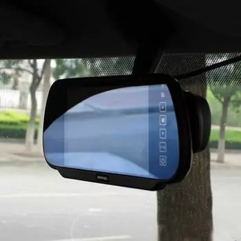 HD 7-дюймовый автомобильный TFT LCD зеркало-монитор с экраном для парковки автомобиля, 2 входа AV, автоматическое управление дисплеем, используется для камеры заднего вида