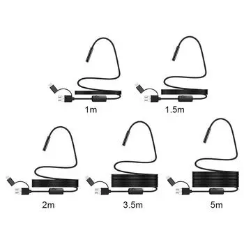 HD эндоскопическая камера IP67 водонепроницаемый 7 мм инспекционный бороскоп тип C мини камера эндоскоп с 6 светодиодами 0,3 МП для Android iPhone 1m