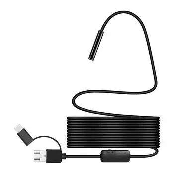 HD эндоскопическая камера IP67 водонепроницаемый 7 мм инспекционный бороскоп для Android iPhone 1m