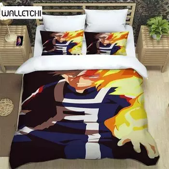 HD аниме Mein Hero Science Cartoon 3D Printed постельное белье Queen Bedding Set Customized King Size Bedding Set Soft And Comfortable 70x133cm 2pcs