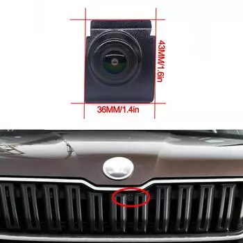 HD CCD AHD Автомобильная передняя камера для парковки ночного видения с положительным водонепроницаемым логотипом для Skoda Kodiaq 2016 2017 2018 2019 2020 CVBS 1080x720P