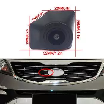 HD CCD Автомобильный вид спереди Парковка Ночное видение Высокое качество Положительный Водонепроницаемый Логотип Камера Для Kia Sportage R 2011 2012 2013 CVBS 1080X720P