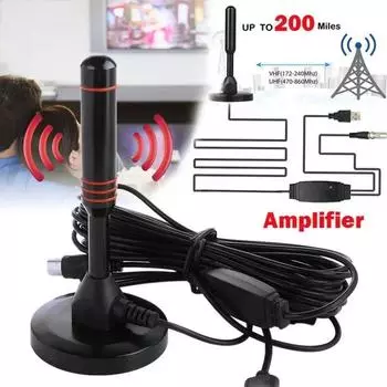 HD цифровая телевизионная антенна комнатная усиленная антенна dab 200 миль Ultra HDTV с усилителем VHF/UHF быстродействующая наружная антенна