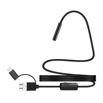 HD-камера эндоскопа с 6 светодиодами 7 мм инспекционный бороскоп 0,3 МП для Android iPh AU 1m