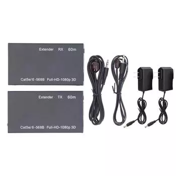 HD удлинитель, дальность 65,6 ярдов, алюминиевый сплав, подключи и играй, HD Ethernet удлинитель для мониторинга US Plug