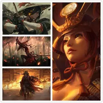 HD Красота Аниме Игра Фэнтези Девушка HD Печать Холст Настенная Живопись Модульные Картины Украшения Дома Плакат Гостиная Без Рамки 21*30cm