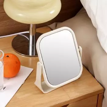 HD Makeup Mirror Desktop Makeup Mirror Rotatable Portable Square Princess Mirror Bedroom Desktop Makeup Mirror