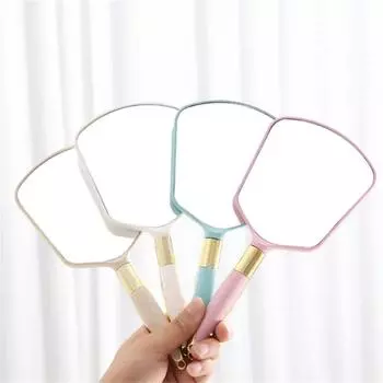 Зеркало для макияжа HD в европейском стиле, высококачественное ручное зеркало для красоты высокого класса с ретро-узором