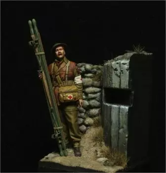 HD Models British Commonwealth Medic Set with Exhibition Base 3D Printer Kit HDM35194 1/35