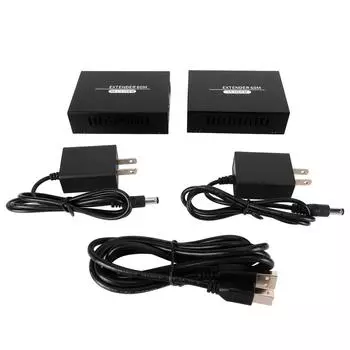 HD Мультимедийный интерфейс KVM Удлинитель 197 футов 1920x1080P 60 Гц Удаленное управление Функция POC HD KVM US Plug