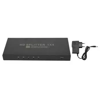 HD Multimedia Interface 2.0 Splitter 4K 60 Гц 1 вход 4 выхода 18 Гбит/с HDCP2.2 RGB444 Дублирующее зеркало