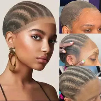 HD парик Cap HD Прозрачные кружева Невидимые эластичные чулки Сетка для парика Сетка для волос коричневый