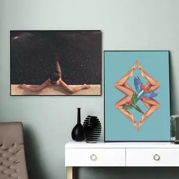 Hd печатает фотографии сексуальные женские тела холст картина модульная настенная живопись Святая ночь плакат современное украшение дома для гостиной 21cm30cm NoFrame