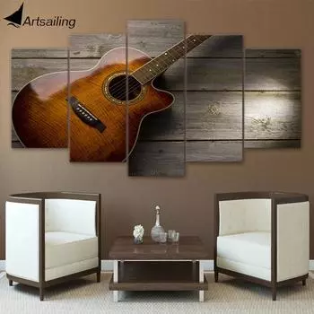 HD печатная 5 шт. классическая гитара музыкальная живопись холст 5 панелей плакат настенные панно для гостиной Прямая поставка CU-2494C 20x35cm*2 20x45cm*2 20x55cm*1