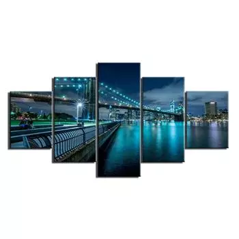 HD печатная картина Нью-Йорка на холсте, украшение комнаты, принт, плакат, картина на холсте в рамке 20x35cm*2 20x45cm*2 20x55cm*1