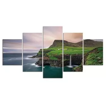 HD Печатный 5 Шт. Холст Искусство Натуральный Морской Залив Картина Морской Пейзаж Настенные Панно Декор Картина в Рамке 20x35cm*2 20x45cm*2 20x55cm*1