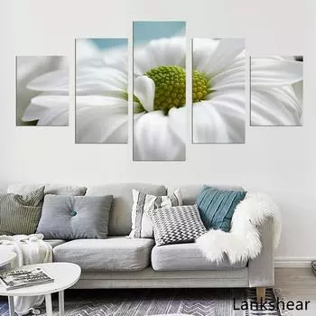 HD Печатный холст, настенное искусство, модульная рамка для плаката, современные 5-панельные цветочные картины, украшение для дома, гостиная, картина Куадрос 20x35cm*2 20x45cm*2 20x55cm*1