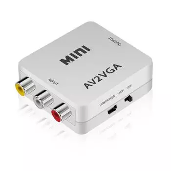 HD RCA CVBS AV to VGA Video Converter Conversor Mini AV2VGA Адаптер видеоконвертера с аудио 3,5 мм для ПК HDTV