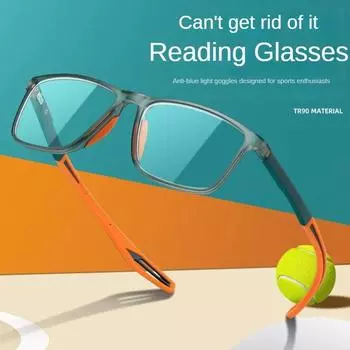 HD TR90 с защитой от синего света, с защитой от излучения, спортивные противоскользящие очки для дальнозоркости, высококачественные очки для чтения для женщин 0