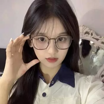 Hd защита глаз без степени анти-синий свет простые очки женские высококачественные металлические большие оправы для похудения очки для близорукости оправа -50