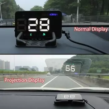 HD зеленый / белый LCD HUD A5 проекционный дисплей цифровой спидометр электронный проектор Plug Play универсальный спидометр для всех автомобилей зелёный