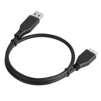 HDD Cable Data Transfer HDD Data Wire Hard Drive Cable Micro B USB 3.0 Cable Data Sync Cable Cord 40 cm black