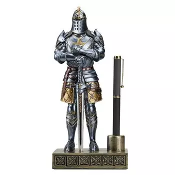 HDMbigmi Guard Knight Pen Stand Статуя Офисная Подставка для Ручек Настольный Органайзер для Мужчин Лучшая Коллекция Подарков Inch King s 9.45 (синий), HDM-UA8 синий