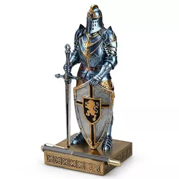 HDMbigmi Kingsguard Украшение Статуя Рыцаря Настольные Аксессуары Держатель Ручки Подставка Для Ручки Пресс-Папье Для Офиса Или Дома (синий)