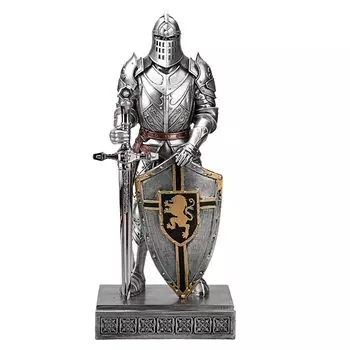 HDMbigmi Kingsguard Украшение Статуя Рыцаря Настольные Аксессуары Держатель Ручки Подставка Для Ручки Пресс-Папье Для Офиса И Дома (Серебряный) серебряный