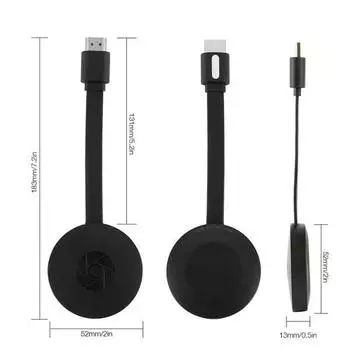 HDMI Android/IOS Беспроводной HDMI с экраном Airplay Push Treasure HD Мобильное ТВ Передача видео чёрный