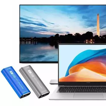 HDMI-Compatible 2.1 Cable Extender 3D HDMI-Compatible Signal Booster 30M 4K 60Hz Silver