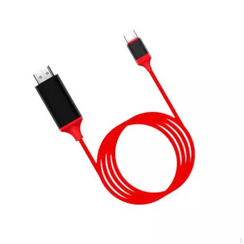 Кабель-конвертер HDMI Type C в шнур 6,6 футов 4K30 Гц, простой в использовании USB USBC красный