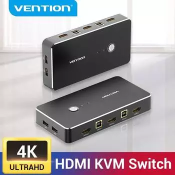 HDMI KVM-переключатель USB 2.0 Переключатель для принтера Монитор Клавиатура Мышь 2 ПК