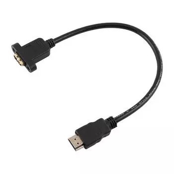 HDMI Male to HDMI A female адаптер-конвертер удлинительный кабель с винтовым отверстием 30 см 30cm / 11.8in