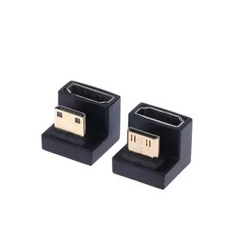 HDMI-совместимый адаптер U-образный L-конвертер с углом поворота 360 градусов Mini HD переходник HDMI-папа A