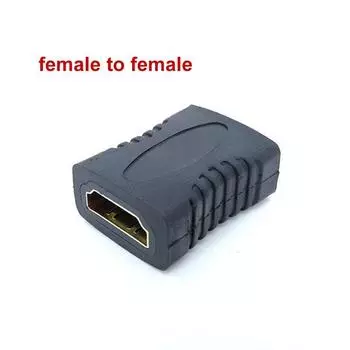 HDMI-совместимый удлинитель-разъем Female-Female, соединительный адаптер, кабель-конвертер, соединитель для ноутбука, телевизора, телевидения 1080P 1 piece чёрный