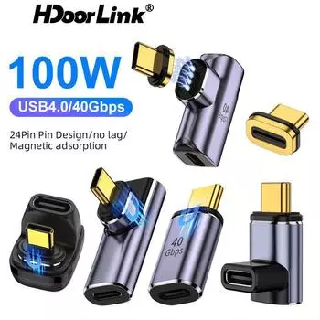 HdooLink 100 Вт магнитный адаптер для быстрой зарядки USB4.0 Thunderbolt3 магнитный адаптер USB C к типу C 40 Гбит/с 8K @ 60 Гц адаптер USB типа C
