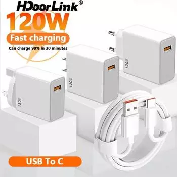 HdooLink 120 Вт USB зарядное устройство стандарт ЕС/США/Великобритании сверхбыстрая зарядка мобильного телефона QC3.0 зарядное устройство для адаптера Xiaomi Redmi