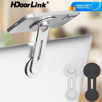 HdooLink Магнитный держатель телефона для Magsafe iPhone 12 13 14 15 Pro Max Подставка для ноутбука Автомобильный держатель телефона Откидной монитор непрерывности Дисплей Боковое крепление чёрный