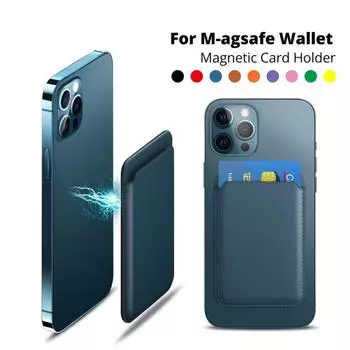 HdoorLink Магнитный кожаный кошелек Magsafe, чехол-держатель для карточек для Magsafe iphone 12 13 14 15, чехол-кошелек из искусственной кожи, чехол для карт чёрный