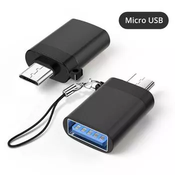 HdoorLink Micro USB OTG адаптер USB3.0 для синхронизации данных типа C с разъемом для флэш-накопителя мыши для телефона Android Micro USB OTG чёрный
