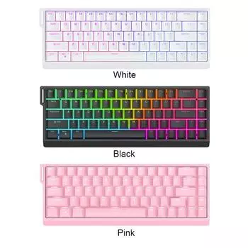 HE65 Проводная клавиатура с подсветкой 68 клавиш Магнитный переключатель RGB подсветка для ПК ноутбука чёрный