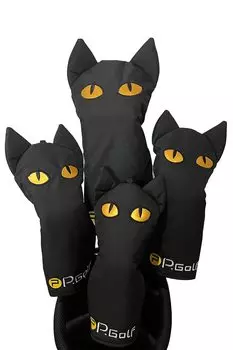 head cover black cat single P.Golf [UT item] ([for UT])
