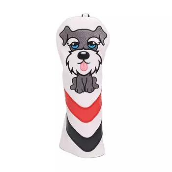 Head Covers PU Leather Golf Club Headcover Wood Golf Covers Club Head Protector Dog Golf Headcover UT